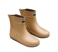 CUTeFiorino Stivali di gomma Uomini Pioggia Slip Casual Scarpe Corto Su Stivali Acqua Caviglia All'aperto Uomini Scarpe Casual Scarpe Da Camminare Uomini 43, cachi, 42 EU