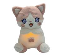 CUTeFiorino The Breathing Green Sleepy Breathing Stuffed Animal Peluche Que Respira para Dormir Sleeping Breathing Anxiety Koala with Sensory Light Sound Music Appease Toy Massa Pasqua (Pink, S)
