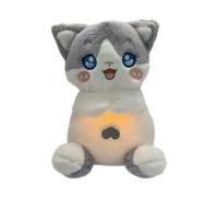 CUTeFiorino The Breathing Green Sleepy Breathing Stuffed Animal Peluche Que Respira para Dormir Sleeping Breathing Anxiety Koala with Sensory Light Sound Music Appease Toy Massa Pasqua (Grey, S)