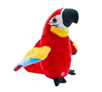 CUTeFiorino Upgrade Newest Talking Parrot What You Say with Cute Voice Electronic Pet Talking Plush Toy Parrot for Child Kids Toys Compatible with Motorikloop (rosso, S)