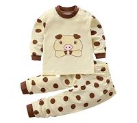 CUTeFiorino Vestito invernale per neonati, a maniche lunghe, con stampa animale, da 0 a 9 New Born Baby Boy, beige., 3-6 Mesi