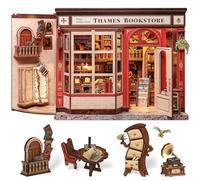 Cutefun Book Nook - Kit DIY casa delle bambole in miniatura, kit per adulti e Decorare per la casa e gli scaffali, il miglior regalo per adolescenti e adulti (THAMES BOOKSTORE)