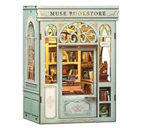 Cutefun Book Nook, kit fai da te per casetta in miniatura per adulti, scaffale per libri, puzzle 3D in legno, mini kit modello artigianale, regalo per donne amanti dei libri (Muse Bookstore)