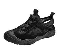 CUTEHEELS Sandali comodi di grandi dimensioni, in rete traspirante con telaio di supporto, ad asciugatura rapida per passeggiate in spiaggia, Nero , 43 EU