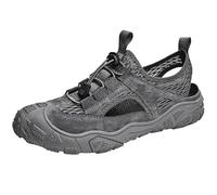 CUTEHEELS Sandali comodi di grandi dimensioni, in rete traspirante con telaio di supporto, ad asciugatura rapida per passeggiate in spiaggia, grigio., 39 EU