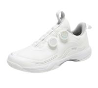 CUTEHEELS Scarpe sportive unisex, stile di vita, senza cuciture, da badminton/ping pong, con rinforzo in carbonio, bianco, 45 EU