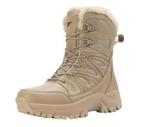 CUTEHEELS Stivali invernali da uomo | Stivali da trekking resistenti agli spruzzi d'acqua per escursioni nella neve e nella vita di tutti i giorni, marrone, 46 EU