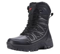 CUTEHEELS Stivali invernali da uomo | Stivali da trekking resistenti agli spruzzi d'acqua per escursioni nella neve e nella vita di tutti i giorni, Nero , 40 EU