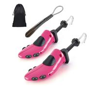 CuteHome Coppia di barelle per scarpe，Tendiscarpe ，Regolabile la Lunghezza e la Larghezza delle Scarpe,Donna Rosso