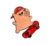 Cuteness Capybaras Spilla Bella Animale Pin Elegante Partito Distintivo Struttura In Metallo Per Partito Dress Up E Presente Dare Cartoon Animal Pin Accessorio, Misura unica, come descritto