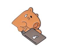 Cuteness Capybaras Spilla Bella Animale Pin Elegante Partito Distintivo Struttura In Metallo Per Partito Dress Up E Presente Dare Cartoon Animal Pin Accessorio, Misura unica, come descritto