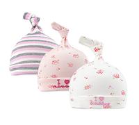 CuteOn 3 Pacchetti Bambino Beanie Nodo Cappello Neonato Ragazzi Ragazze Cotone Regolabile Berretto per Bambino 0-6 Mesi