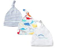 CuteOn 3 Pacchetti Bambino Beanie Nodo Cappello Neonato Ragazzi Ragazze Cotone Regolabile Berretto per Bambino 0-6 Mesi