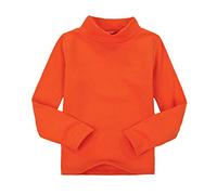 CuteOn Bambini Kids Alto Collo Manica Lunga Cotone T-Shirt Top Camicia di T Orange 5 Anni