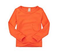 CuteOn Bambini Ragazzi Ragazze Manica Lunga Cotone T-Shirt Orange 24 Mesi