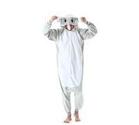 CuteOn Onesie Costume da Carnevale da Donna con Animale, per Cosplay, Pigiama, Pigiama da Uomo, per Adulti, Unisex, Grigio Elefante, L