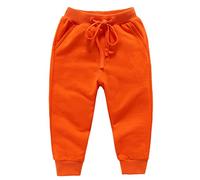 CuteOn Pantaloni per Bambini Unisex Bimbi Arancione Sottile 18 Mesi