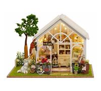 CUTEROOM Kit per casa in miniatura per adulti, kit di mobili in legno per casa delle bambole, kit fai da te creativo per la decorazione della stanza del sole