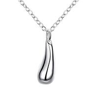 Cutesmile Collana da donna con ciondolo a forma di goccia in argento Sterling 925