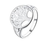 Cutesmile Gioielli alla moda in argento Sterling 925 con albero della vita anello gioielli matrimonio donna carino taglia 6-9