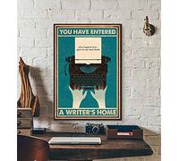 cutespree Poster con scritta "You Have Entered A Writer's Home, Love Writing Wall Art, Writer Manifesto Art Prints, Writers Gift, Writer Inspiration Prints Vintage Decor Tin Signs 30,5 x 40,6 cm