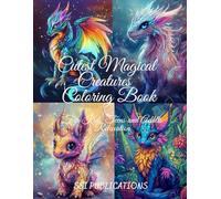 CUTEST MAGICAL CREATURES COLORING BOOK FOR KIDS, TEENS AND ADULTS RELAXATION, 50 PICTURES, NO REPEAT: Adorable Animal With Magic, Fantasy And ... Suitable For Women, Girls and Men To Relax