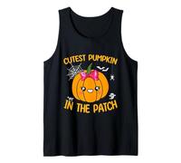 Cutest Pumpkin in The Patch Divertente Halloween Ringraziamento Canotta
