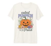 Cutest Pumpkin in The Patch Halloween Fall Autumn Maglietta Premium