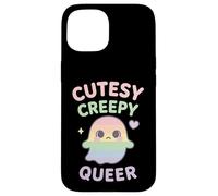 Cutesy Creepy Queer Spooky Carino Energia Audace Orgoglio Vibe Custodia per iPhone 15