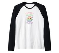 Cutesy Creepy Queer Spooky Carino Energia Audace Orgoglio Vibe Maglia con Maniche Raglan