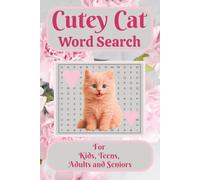 Cutey Cat Word Search Puzzle Book: Cat Word Search Puzzle Book with Easy-to-Read Print - 50+ Puzzles About Cutey Cats, Whiskers, Naps & More - A Fun Gift for Cat Lovers, Kids, and Adults
