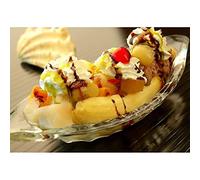 Cutfouwe Banana Split Ciotole Vetro, 8 Oncia Capacità Banana Split Dish Per Gelato, Dessert, Frutta, Budino, Spuntino, Noci, Vetro Chiaro Dell'annata Banana Split Boats,Set of 4