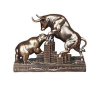 Cutfouwe figure di tori e orsi Figura decorativa per ufficio e soggiorno, amanti della finanza e gli appassionati di borsa,Bronzo