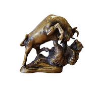 Cutfouwe Ottone Bull Fighting Bear Statue, sono realizzati in ottone massiccio, il per veri capitalisti e commercianti di borsa, ottone, stile 1