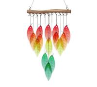 CUTHOLLOW Scacciapensieri in vetro di alta qualità, arcobaleno, da giardino, 58 cm, unico suono magnifico, fatto a mano, dipinto, decorazione da giardino, per esterni, terrazza, prato