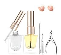 Cuticole Remover+Olio Cuticole Unghie+Kit Manicure, Ammorbidisce la Cuticola, Rimuove le Cellule Morte, Idrata le Unghie e Promuovere la Crescita Delle Unghie