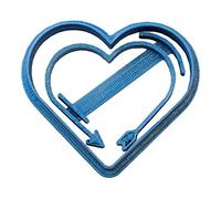 Cuticuter CGCORAZONFLECHA Taglierina Biscotto, Plastica, Blu