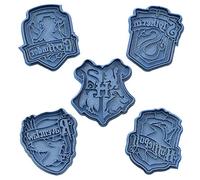 Cuticuter Confezione da 5 formine per biscotti per Hogwarts, blu
