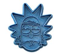 Cuticuter Morty di Biscotti, Motivo: Rick, Blu, 8 x 7 x 1.5 cm