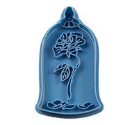 Cuticuter Rosa La Bella e la Bestia tagliapasta per biscotti, blu, 8 x 7 x 1,5 cm