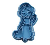 Cuticuter Yasmin Chibi Principessa Disney Taglierina per Biscotti, Plastica, Blu, 8 x 7 x 1,5 cm
