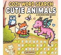 Cutie Animals: Cozy Word Search Coloring Puzzle Books for Adults and Teens Relaxation