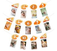 Cutie Pie - Striscione fotografico per il primo compleanno, decorazione per feste a tema pizza, decorazioni per primo compleanno, decorazione per torta per neonati fino a 12 mesi, decorazione per