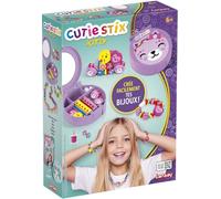 Cutie Stix Lansay Cofanetto Creativo Kitty - Set Gioielli - Da 6 Anni | Bigiotteria da Creare - Bastoncini Preforati, Filo e Chiusure Inclusi - Diventa una Scatola con Specchio - Vano Portagioie