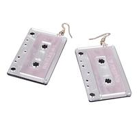 CutieJewelry - Orecchini pendenti a forma di cassetta e plastica, colore: bianco, cod. 43213-22388