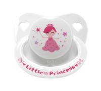 CutiePlusU Ciuccio per Adulti con Scudo Grande e Tettarella in Silicone - BPA Free, con Disegni Carini per Ridurre lo Stress e il Rilassamento - Little Princess White