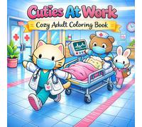 Cuties at Work: Cozy Coloring Book for Adults and Teens: Cute Animal Kawaii Jobs for Stress Relief and Relaxation
