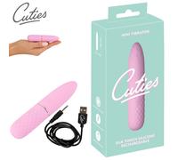 Cuties Mini Vibratore Rosa in Morbido Silicone Silenzioso e Ricaricabile USB