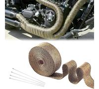 Cutiolly Nastro Termico Isolante,Benda Termica Moto,5M Benda Termica per Scarico Marmitta,Protezione Calore Nastro,per Collettori di Scarico Moto e Auto (Colore Titanio)