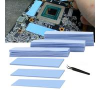 Cutiolly Pad Termici,Pad Termico Silicone,30Pcs Assortiti Spessore 0,5 1,0 1,5 mm Cuscinetti Termoconduttivi in Silicone,Thermal Pad Riutilizzabile,Pad Termico per CPU GPU Dissipatore di Calore